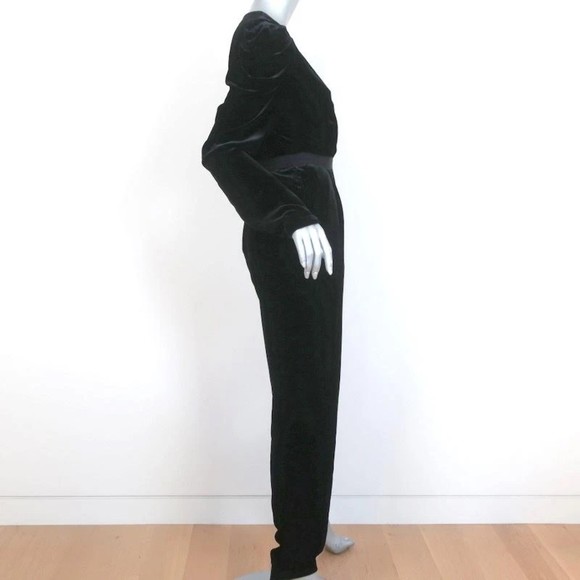 Ulla Johnson Jumpsuit Sabine Black Velvet Size 6 Long Sleeve V-Neck NEW - Picture 4 of 8